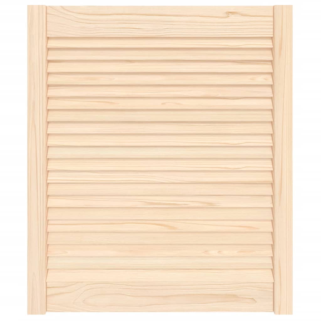 Vidaxl kastdeur met lamellen 69x59,4 cm massief groenhout