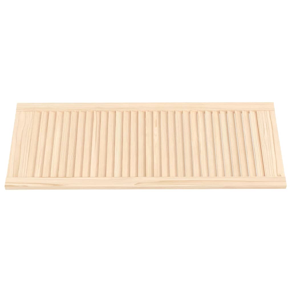 Vidaxl kastdeur met lamellen 99,3x39,4 cm massief groenhout