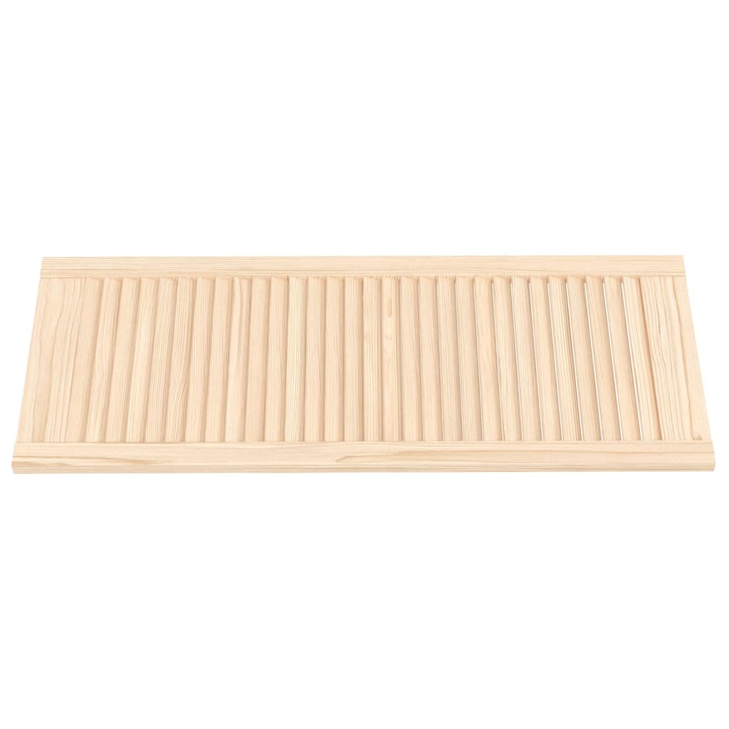 Vidaxl kastdeuren met lamellen 2 st 99,3x39,4 cm massief groenhout