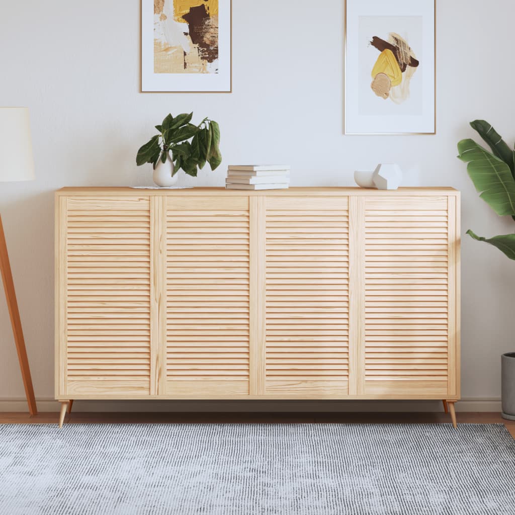 Vidaxl kastdeuren met lamellen 4 st 99,3x49,4 cm massief groenhout