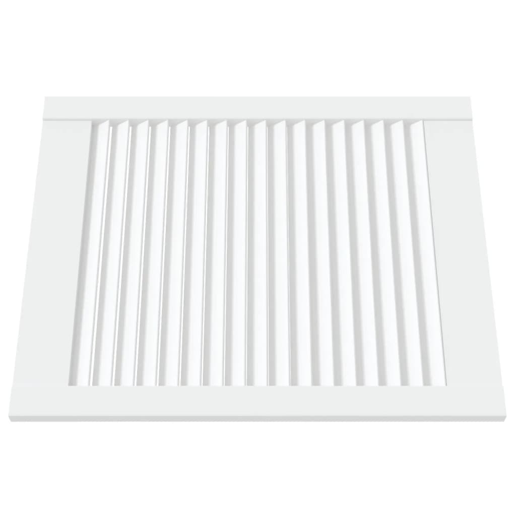 Vidaxl kastdeuren met lamellen 2 st 61,5x49,4 cm groenhout wit