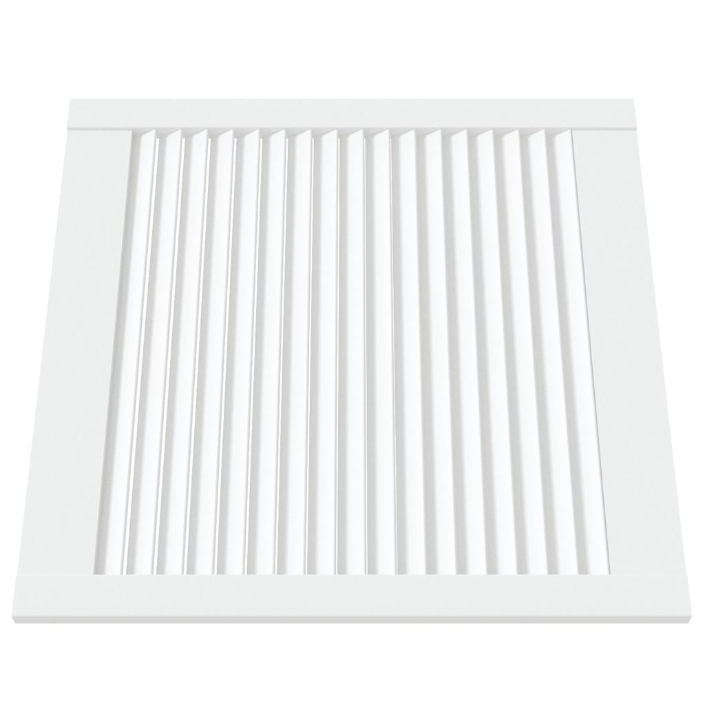 Vidaxl kastdeur met lamellen 61,5x59,4 cm massief grenenhout wit