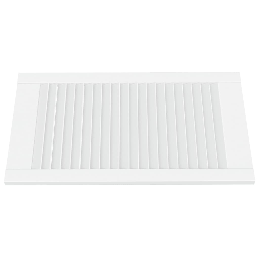Vidaxl kastdeuren met lamellen 2 st 69x39,4 cm massief groenenhout wit