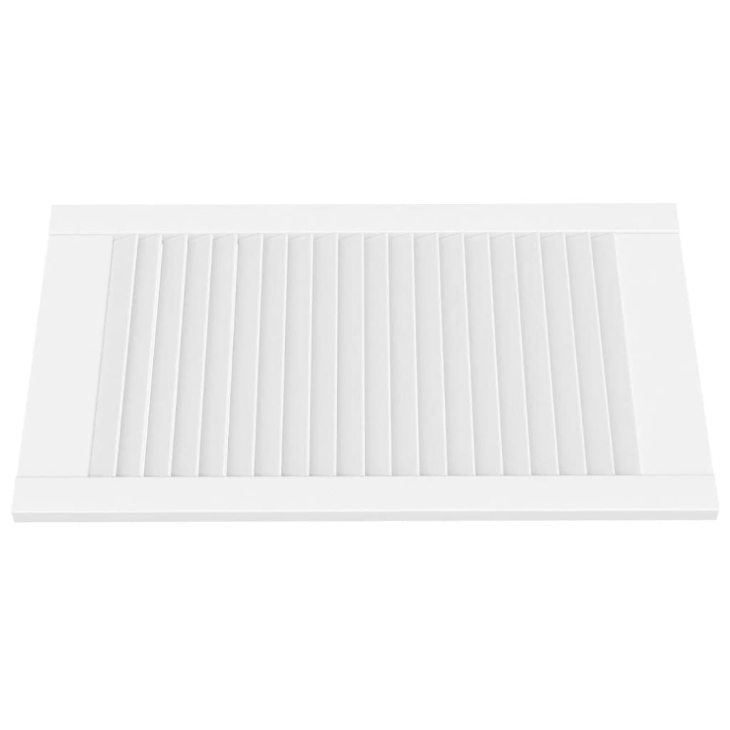 Vidaxl kastdeuren met lamellen 4 st 69x39,4 cm massief groenenhout wit