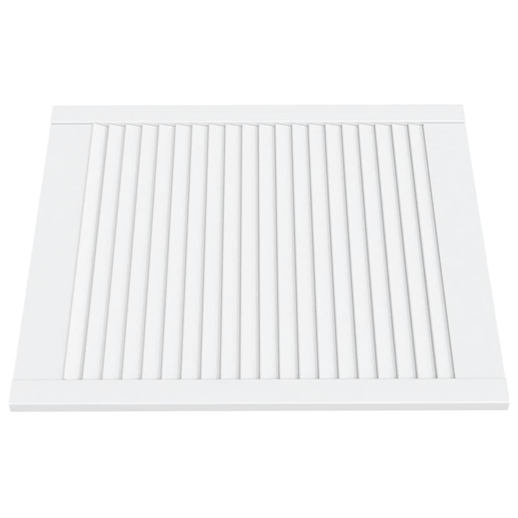 Vidaxl kastdeuren met lamellen 2 st 69x59,4 cm massief groenenhout wit