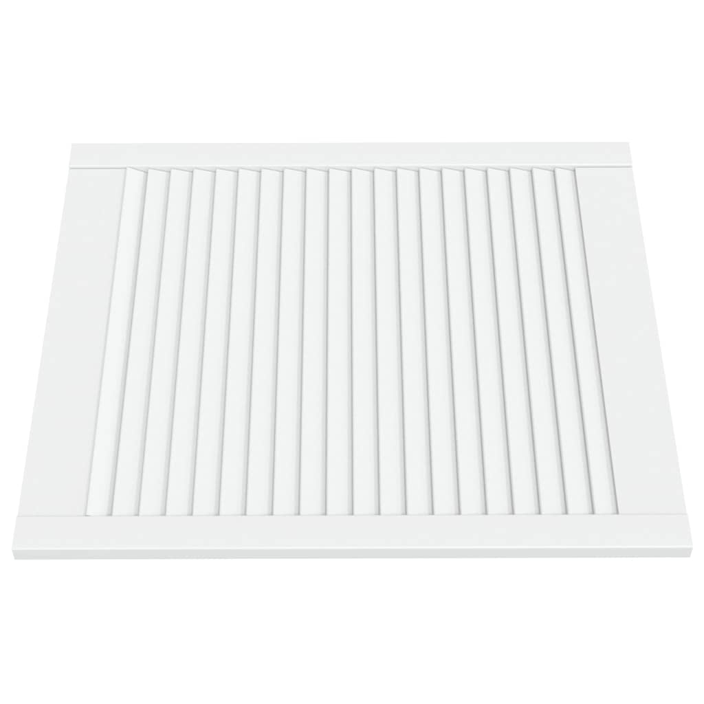 Vidaxl kastdeuren met lamellen 4 st 69x59,4 cm massief groenenhout wit