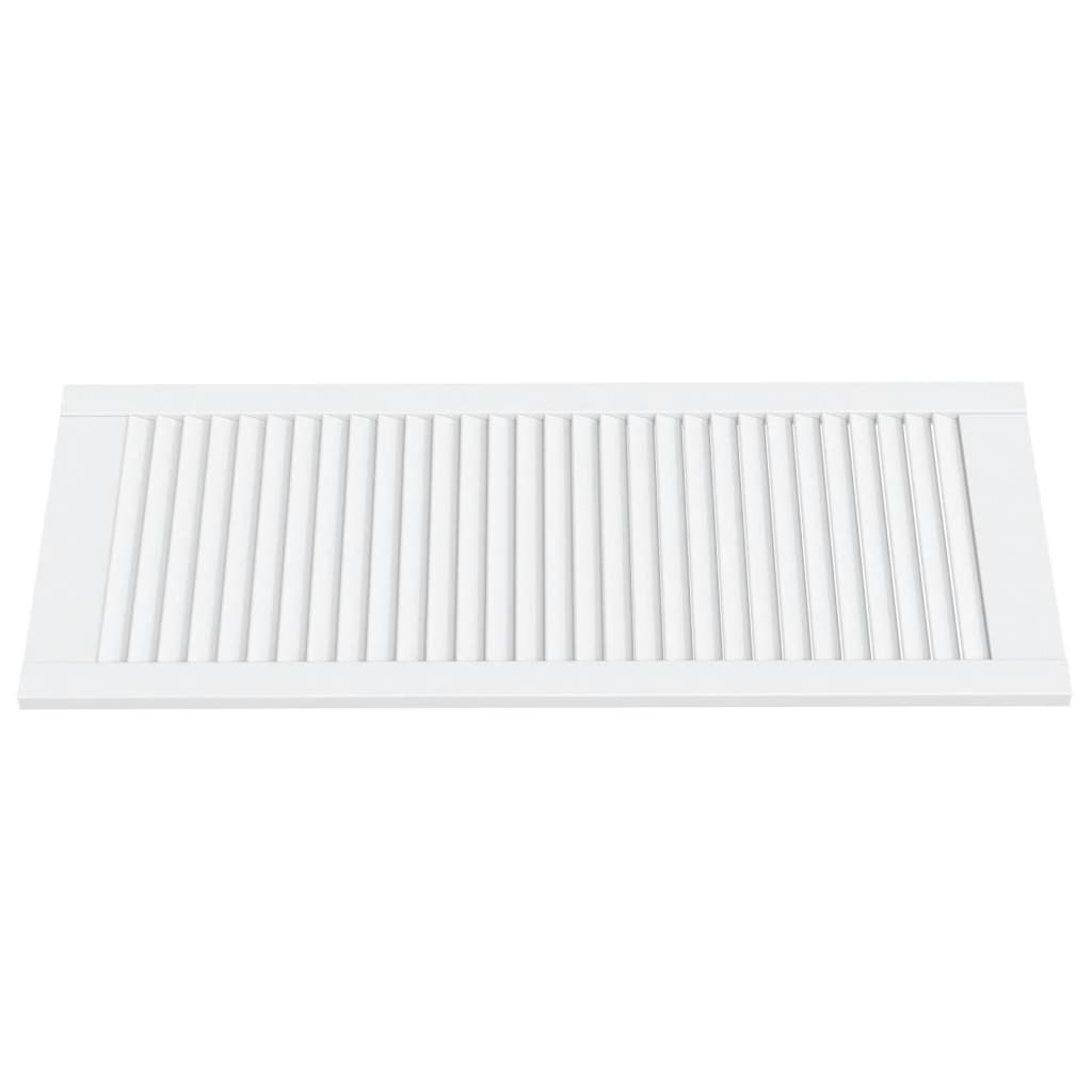 Vidaxl kastdeuren met lamellen 2 st 99,3x39,4 cm groenhout wit