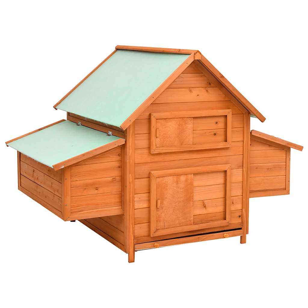 Vidaxl kippenhok 150x96x110 cm massief vuurhout
