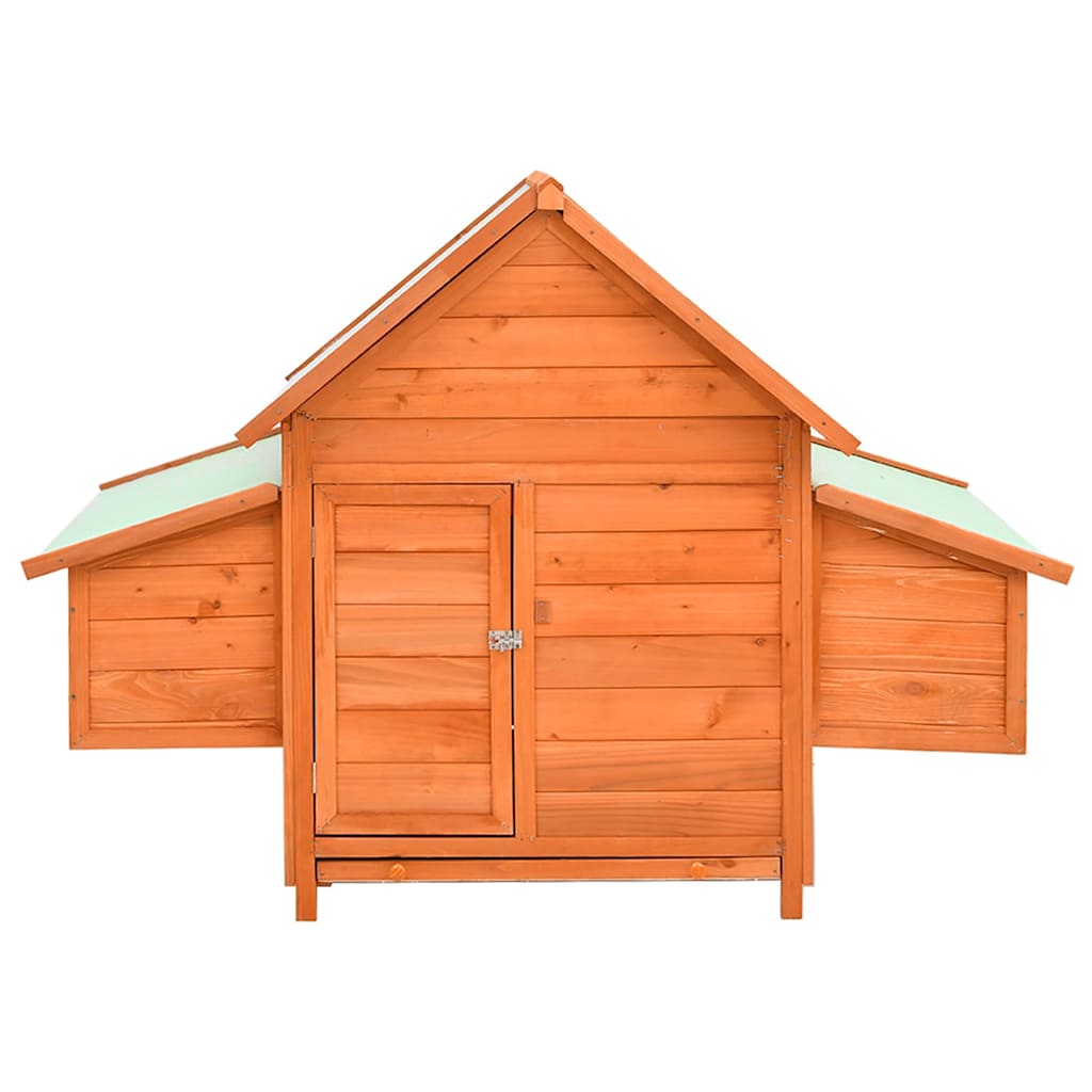 Vidaxl kippenhok 150x96x110 cm massief vuurhout