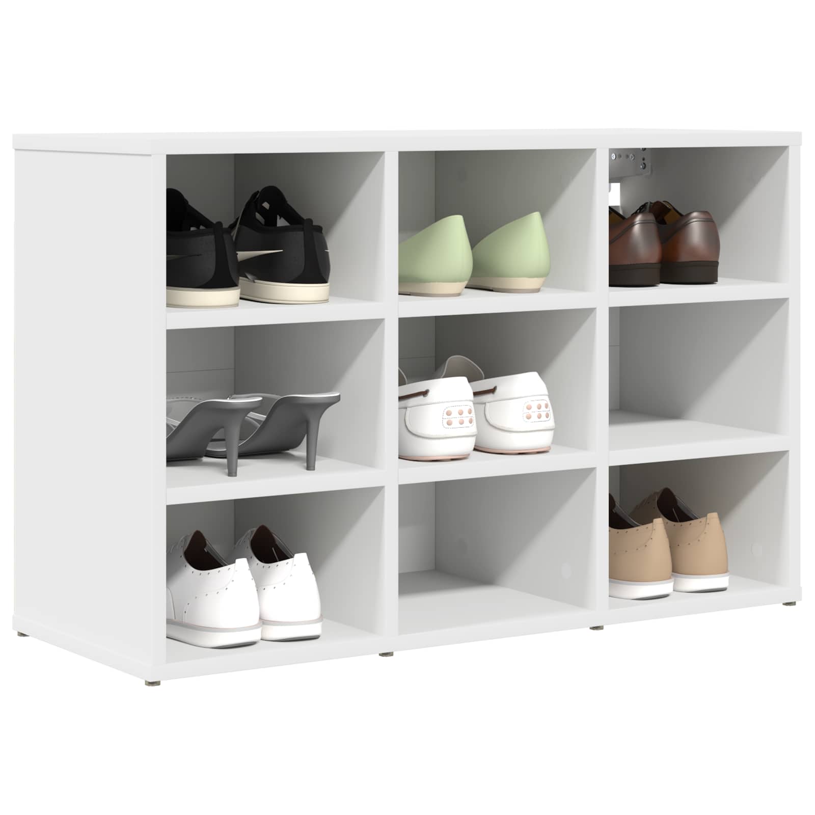 Vidaxl schoenenkast 77,5 x 30 x 51 cm bewerkt hout wit