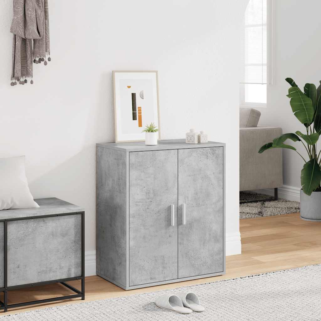 Vidaxl schoenenkast 60x35x70 cm bewerkt hout betongrijs