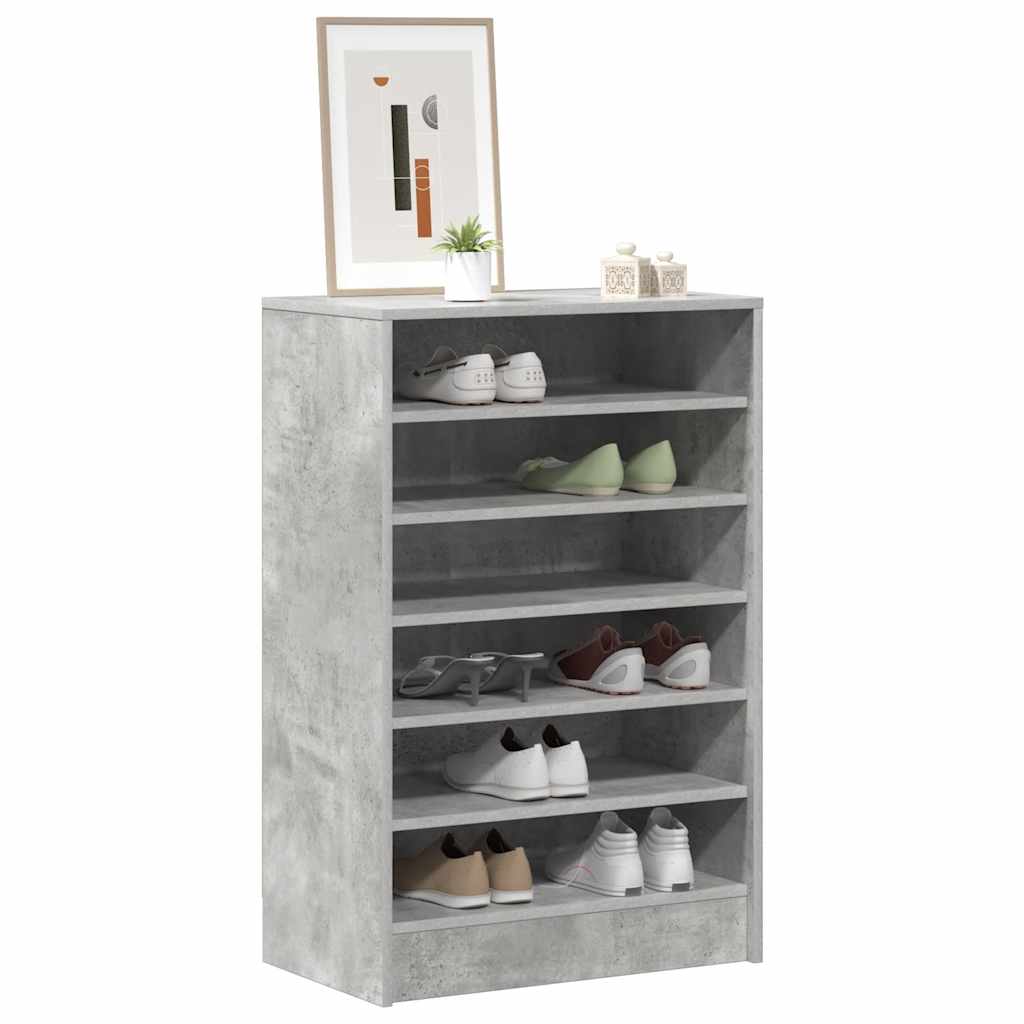 Vidaxl schoenenkast 60x35x92 cm bewerkt hout betongrijs