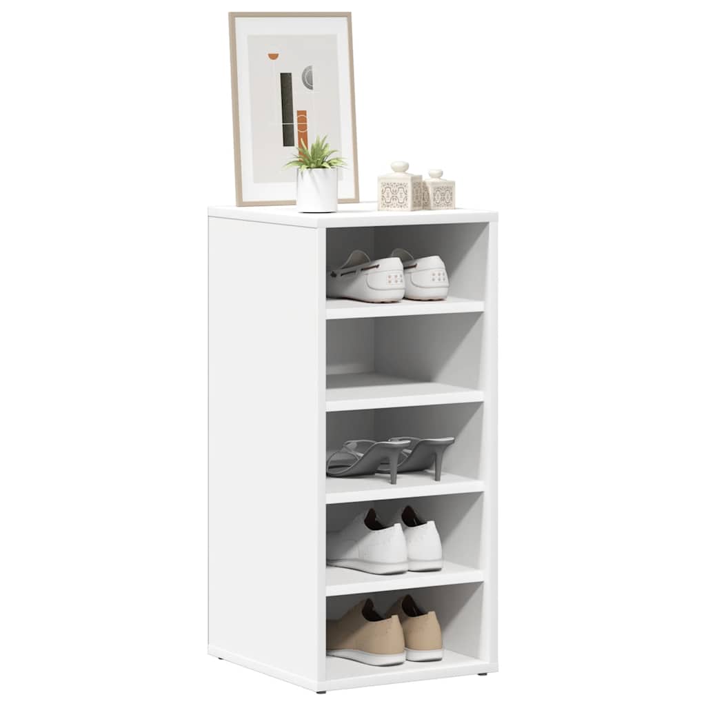 Vidaxl schoenenkast 31,5x35x70 cm bewerkt hout wit