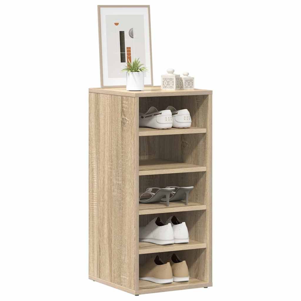 Vidaxl schoenenkast 31,5x35x70 cm bewerkt hout sonoma eikenkleurig