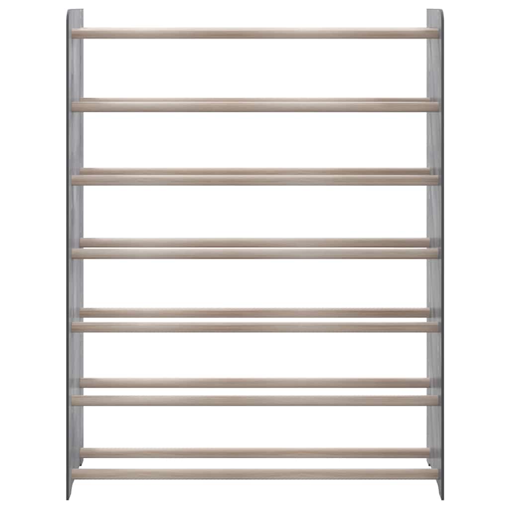 Vidaxl schoenenrek 90x24x117 cm bewerkt hout grijs
