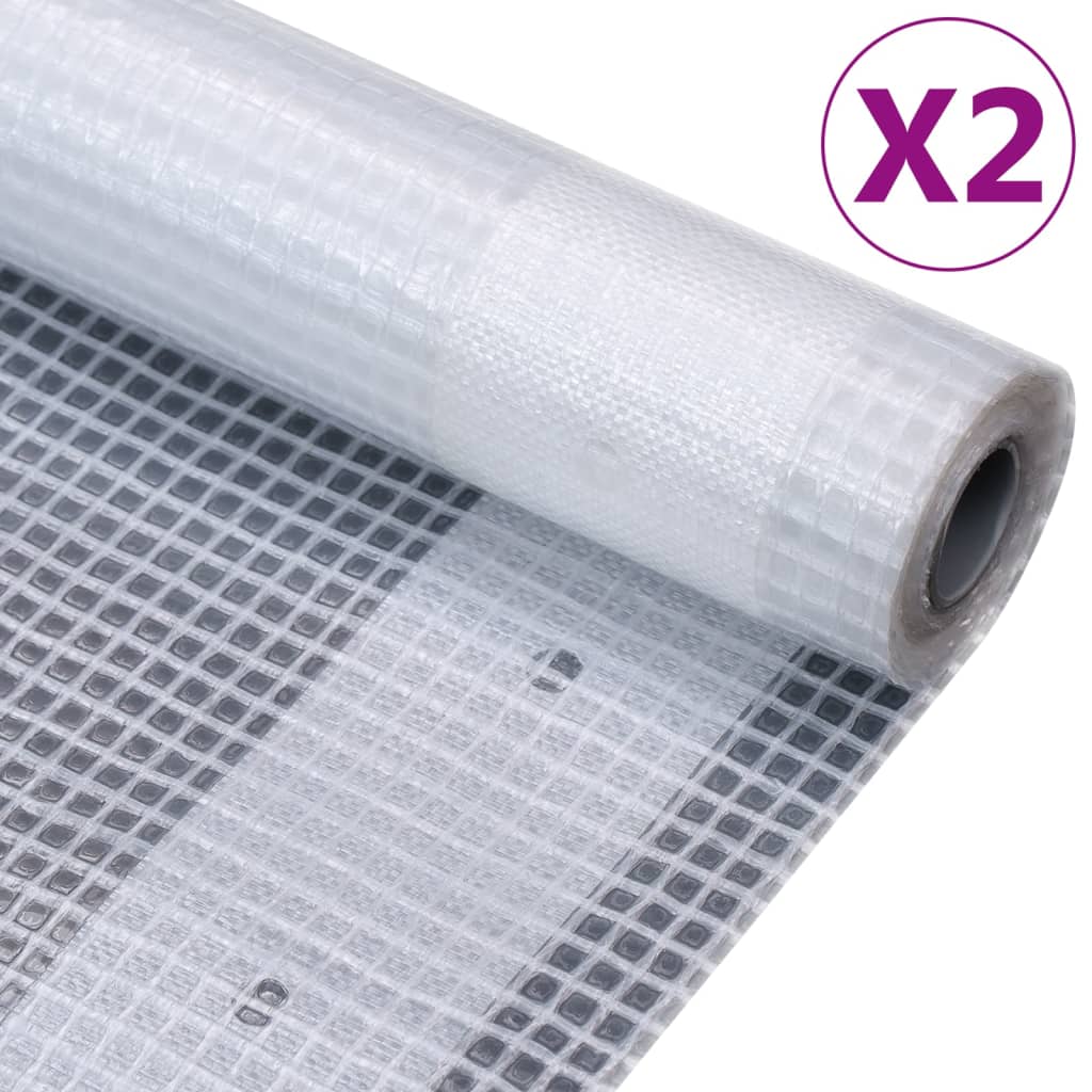 Vidaxl dekzeilen 2 st leno 260 g m² 2x20 m wit