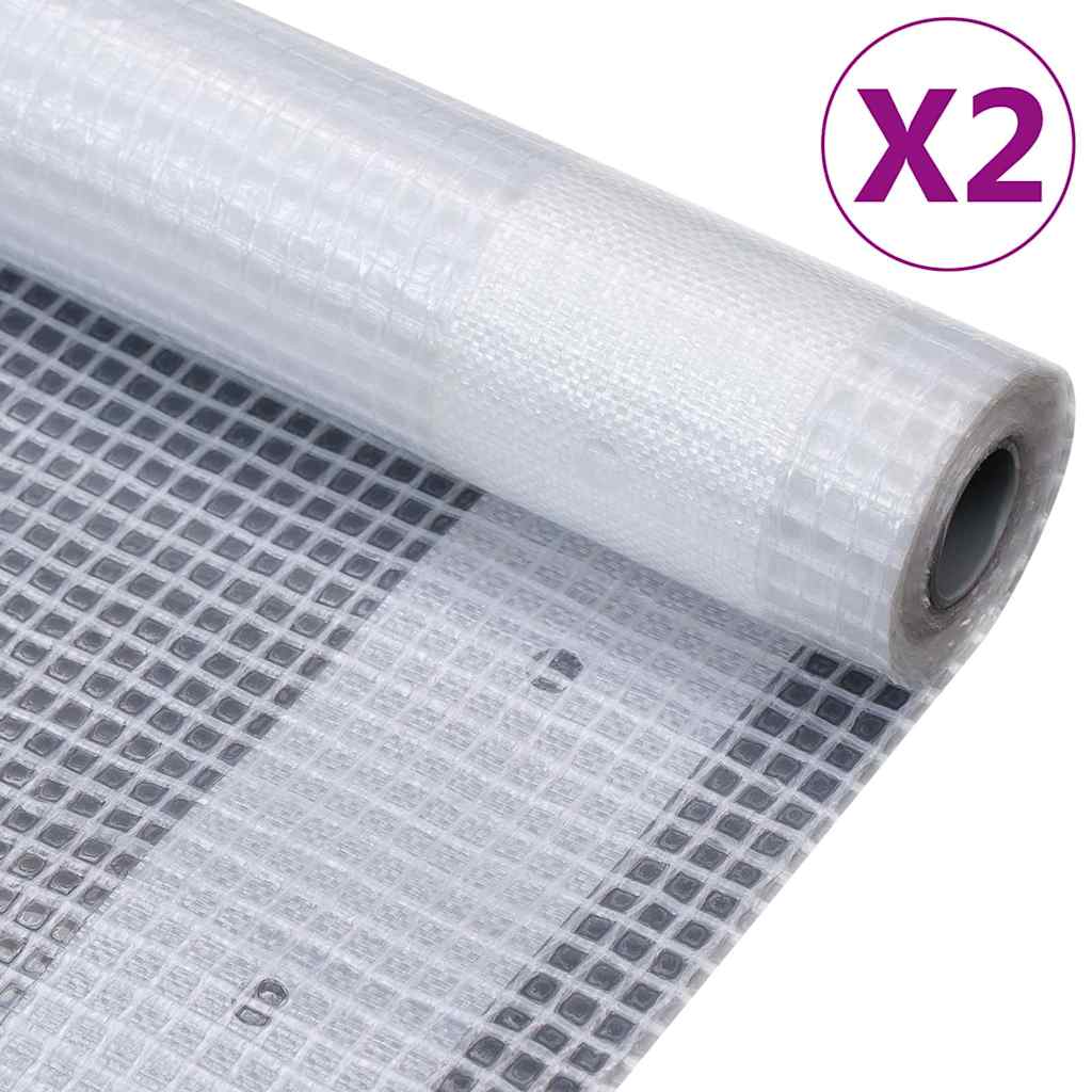 Vidaxl dekzeilen 2 st leno 260 g m² 4x10 m wit