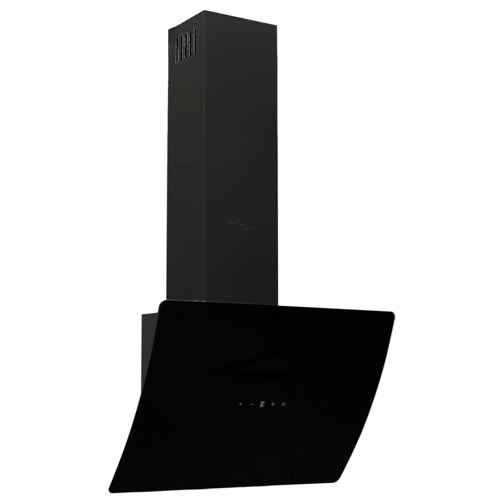 Vidaxl wandafzuigkap 60 cm staal en gehard glas zwart