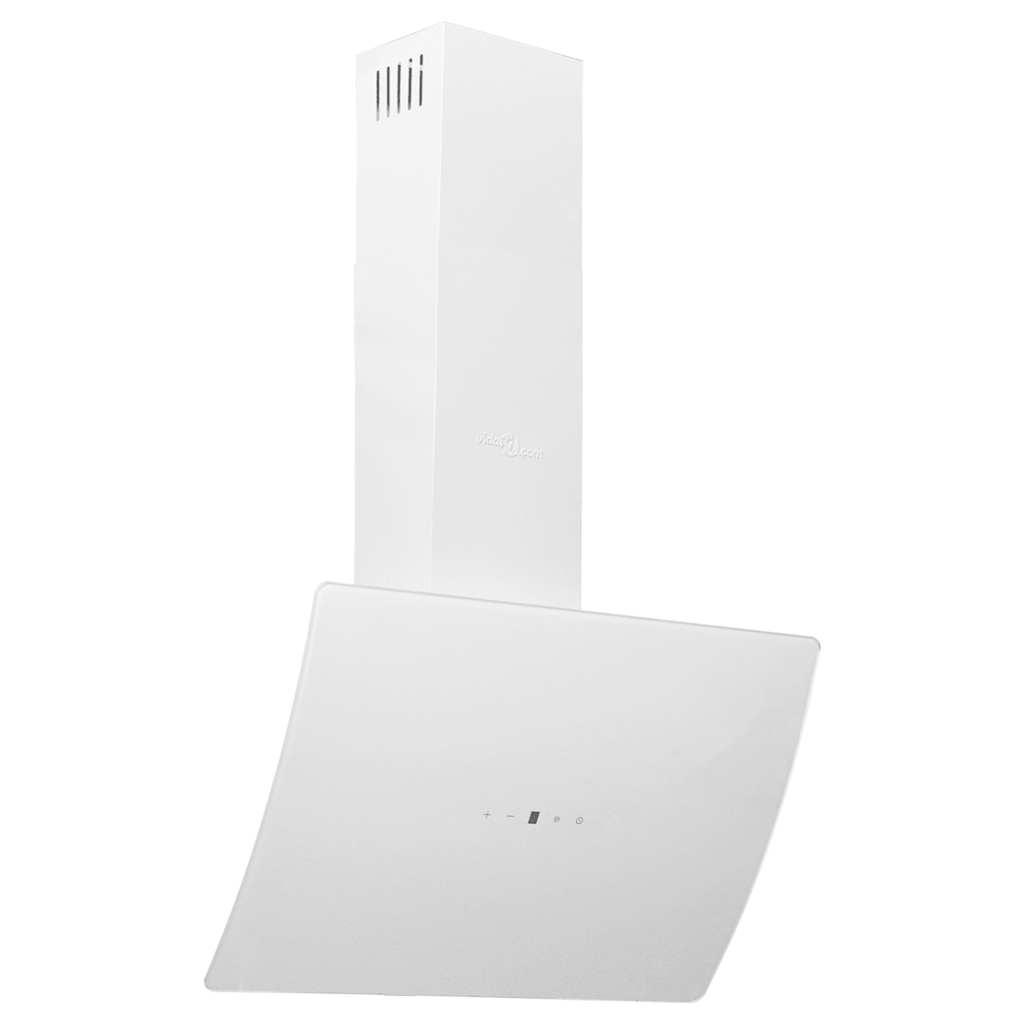 Vidaxl wandafzuigkap 60 cm staal en gehard glas wit