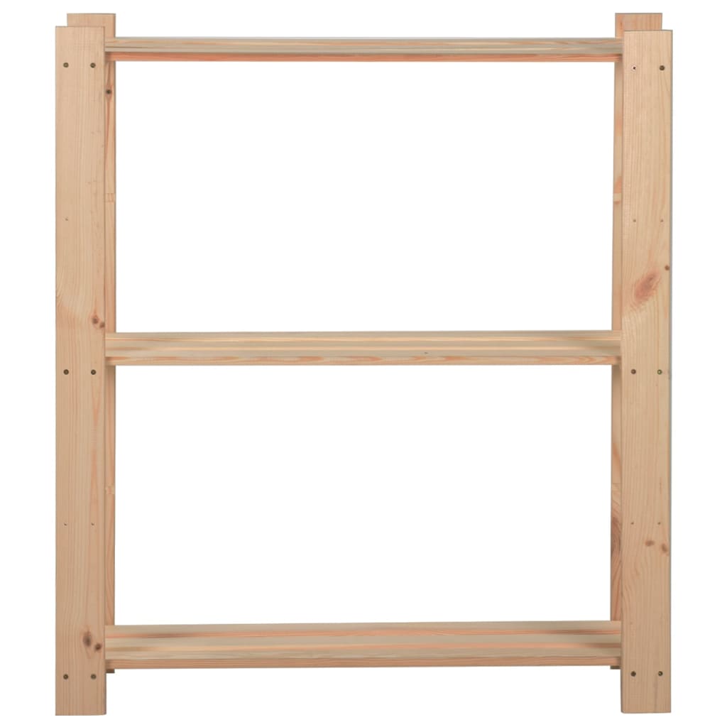 Vidaxl opbergrek 3-laags 80x28,5x90 cm massief groenenhout