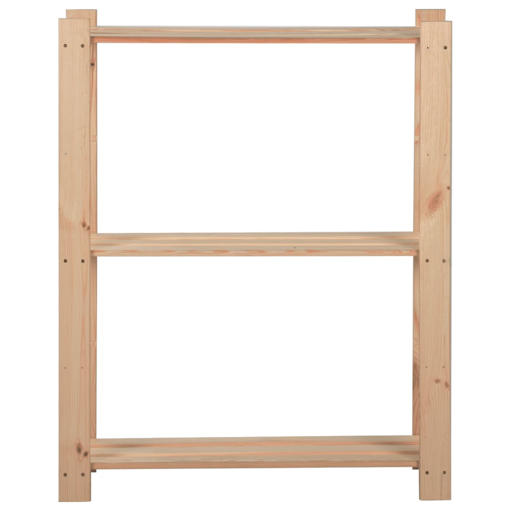 Vidaxl opbergrek 3-laags 60x28,5x90 cm massief groenhout