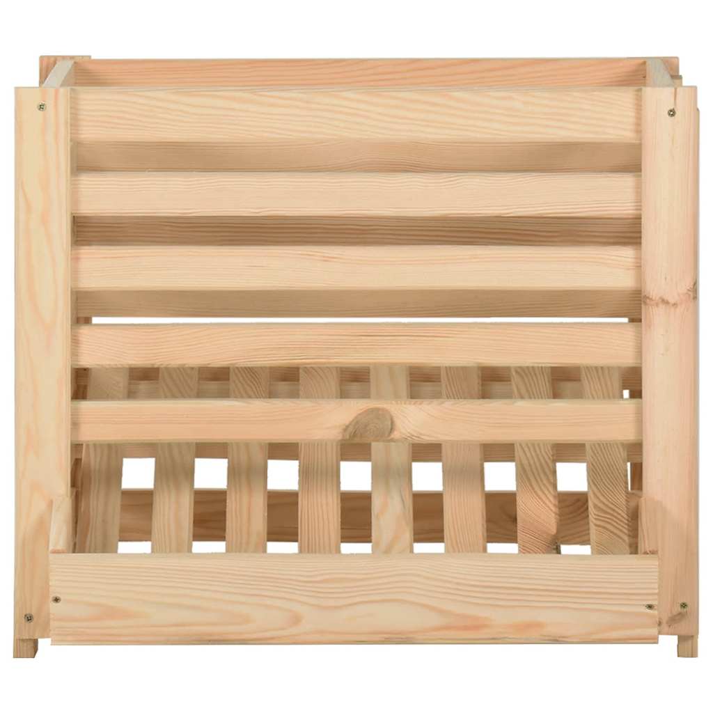 Vidaxl aardappelkist 60x40x50 cm massief groenhout