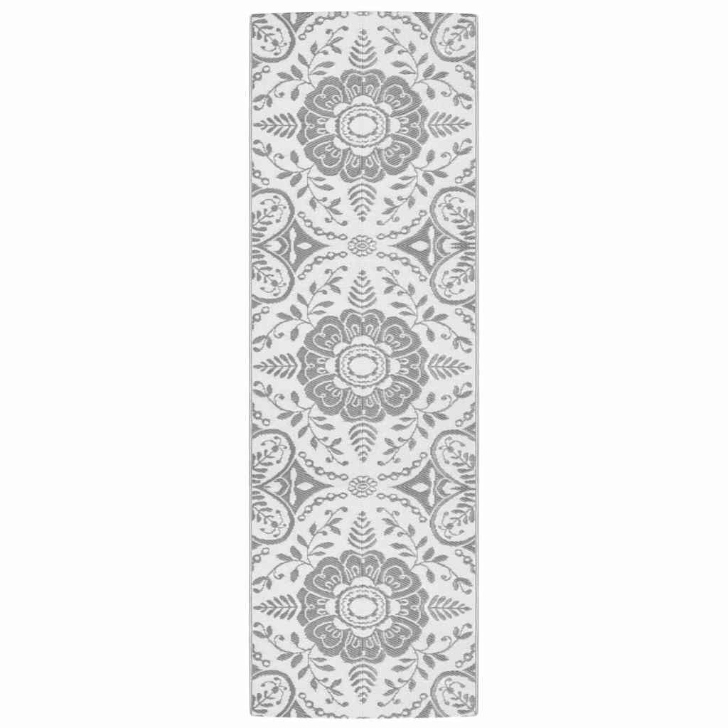 Vidaxl buitenkleed arakil 80x250 cm polypropeen lichtgrijs
