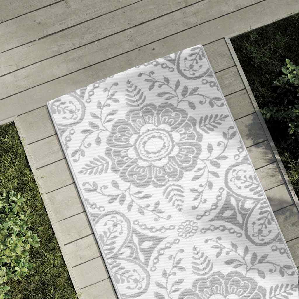 Vidaxl buitenkleed arakil 80x250 cm polypropeen lichtgrijs