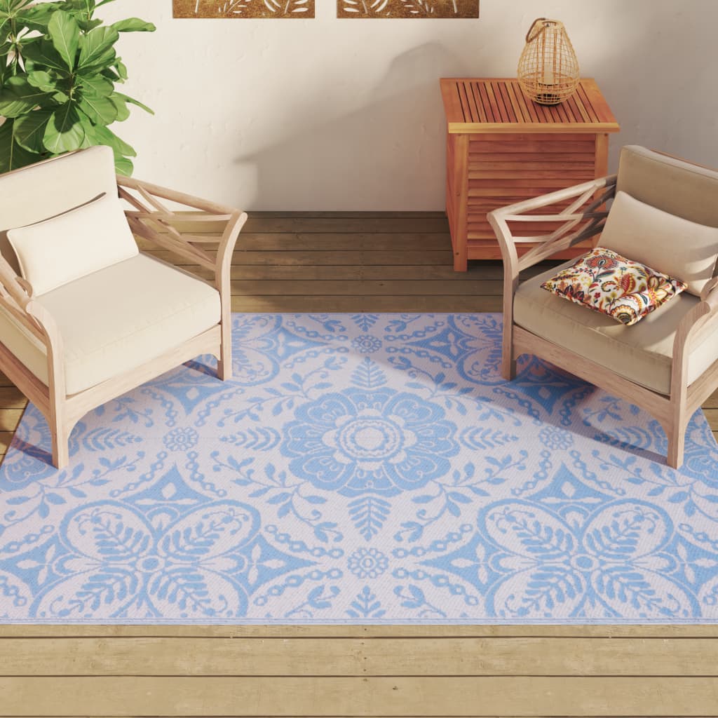 Vidaxl buitenkleed arakil 140x200 cm polypropeen babyblauw