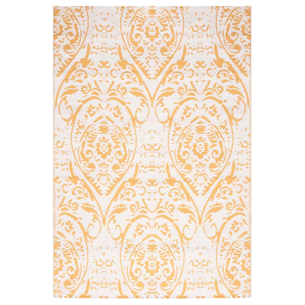 Vidaxl buitenkleed arakil 140x200 cm polypropeen geel