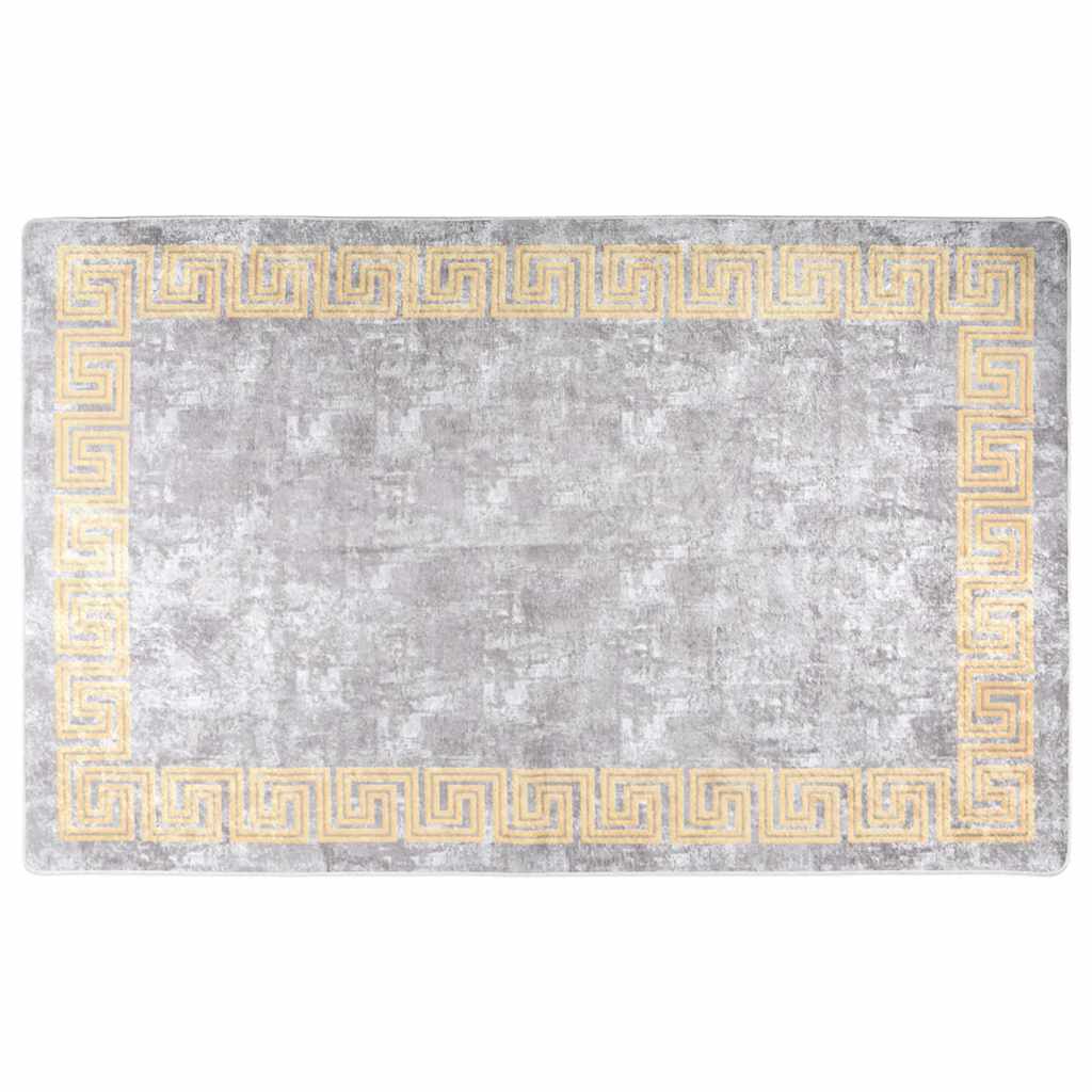 VidaXL Vloerkleed wasbaar antislip 160x230 cm grijs