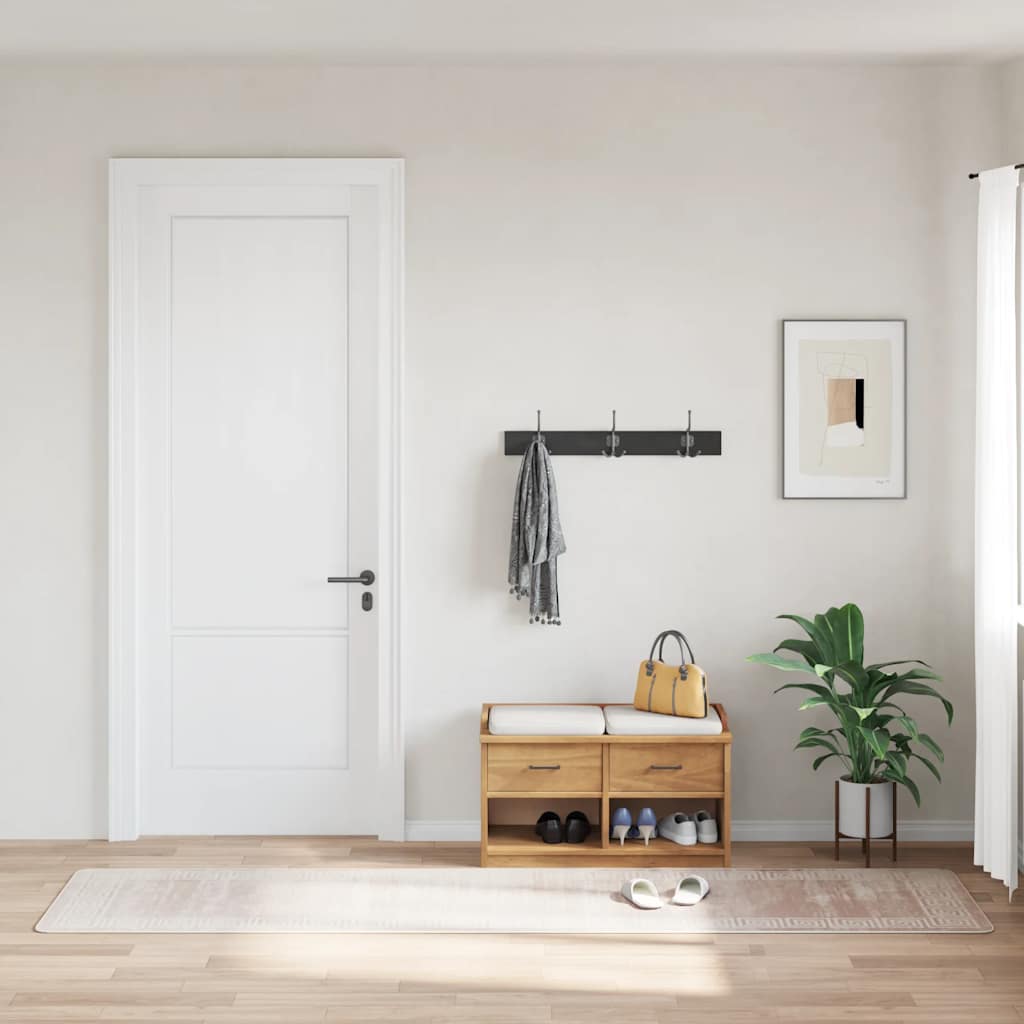 Vidaxl vloerkleed wasbaar antislip 80x300 cm beige
