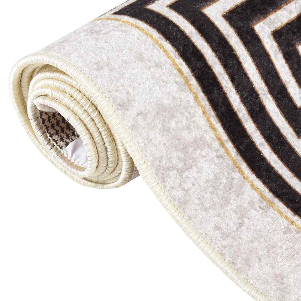 Vidaxl vloerkleed wasbaar anti-slip 160x230 cm lichtbeige