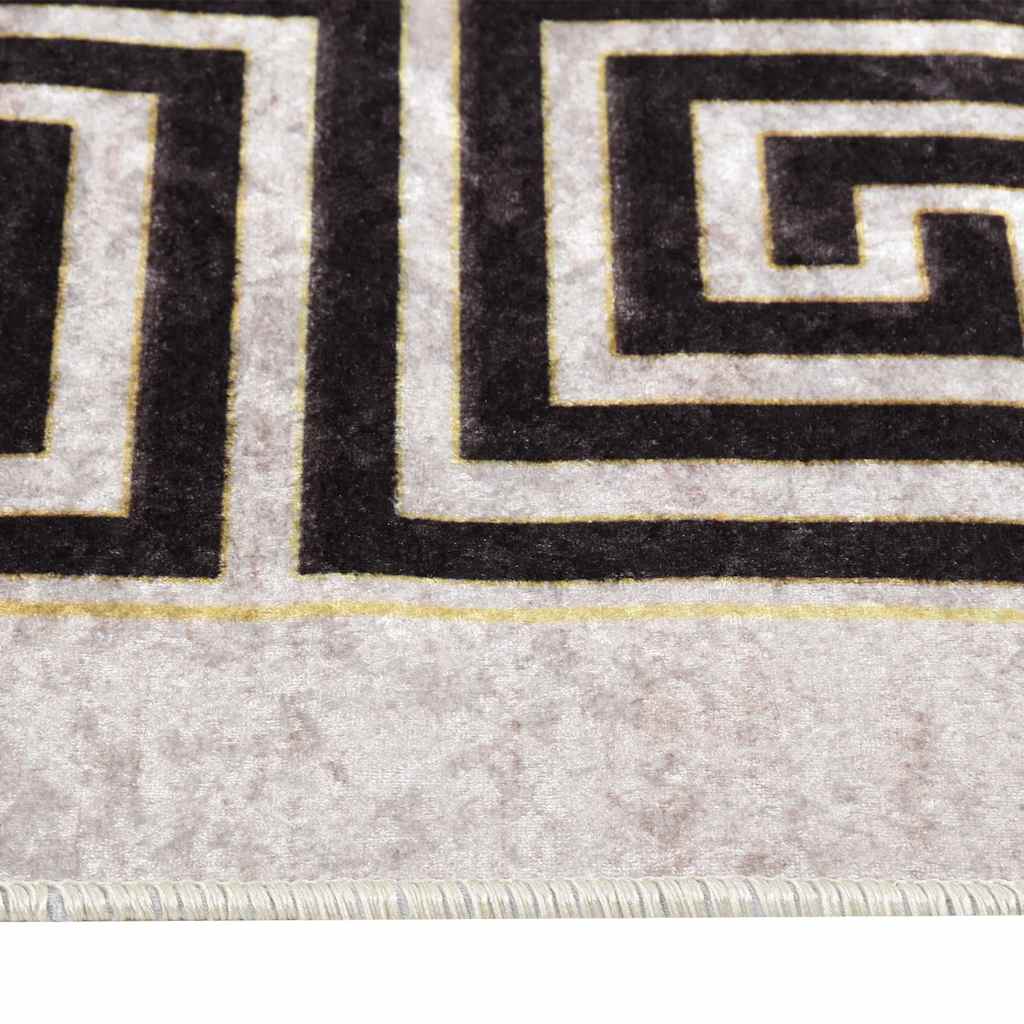 Vidaxl vloerkleed wasbaar anti-slip 160x230 cm lichtbeige