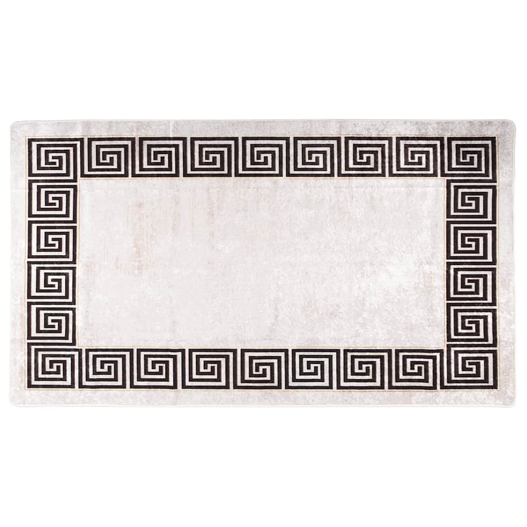 VidaXL Vloerkleed wasbaar antislip 190x300 cm lichtbeige