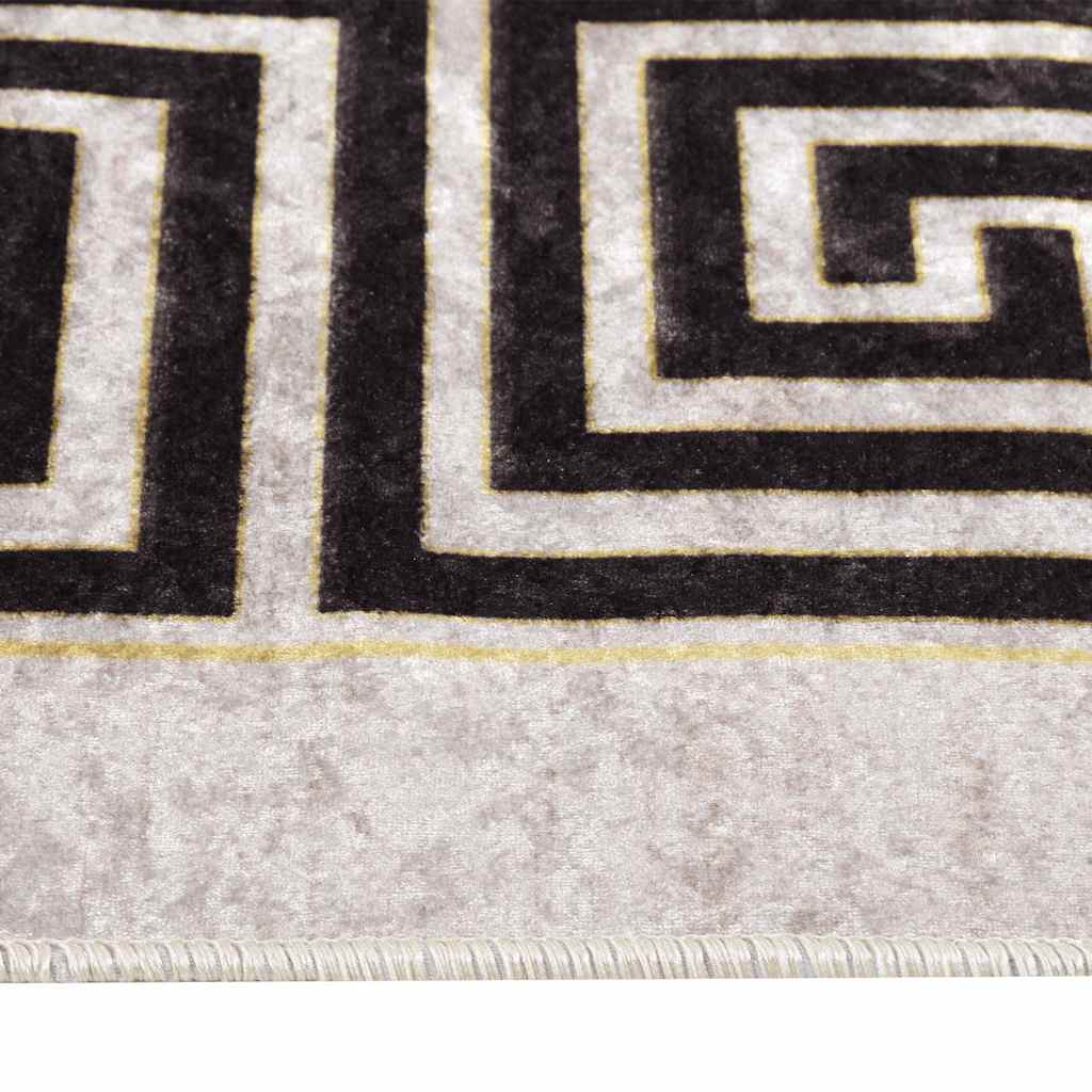 VidaXL Vloerkleed wasbaar antislip 190x300 cm lichtbeige