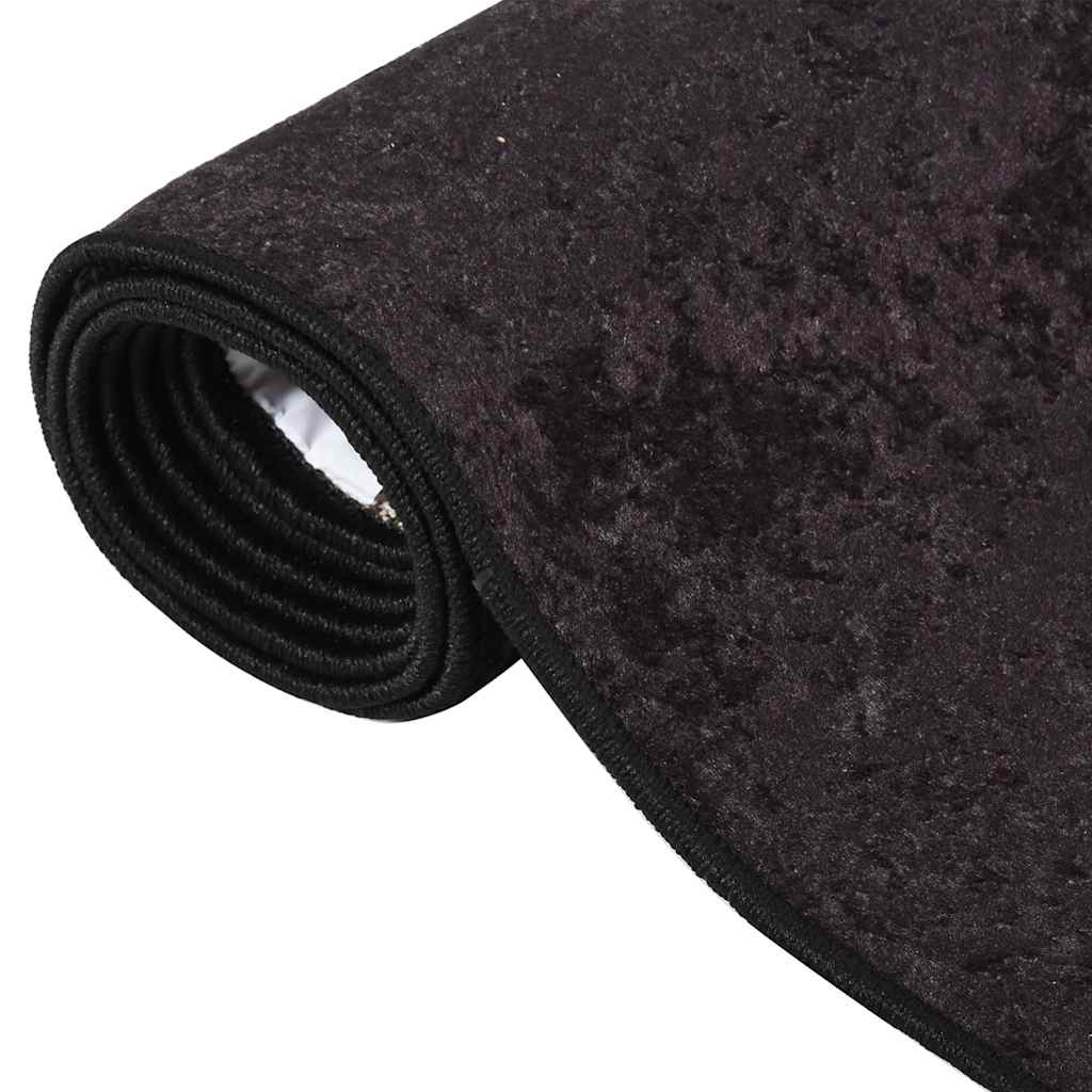 Vidaxl vloerkleed wasbaar antislip 160x230 cm antracietkleurig