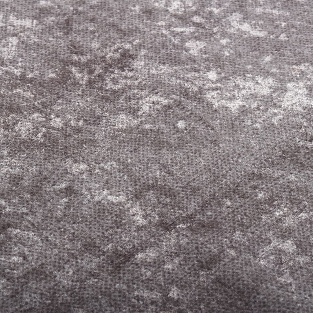 VidaXL Vloerkleed wasbaar antislip 80x150 cm grijs