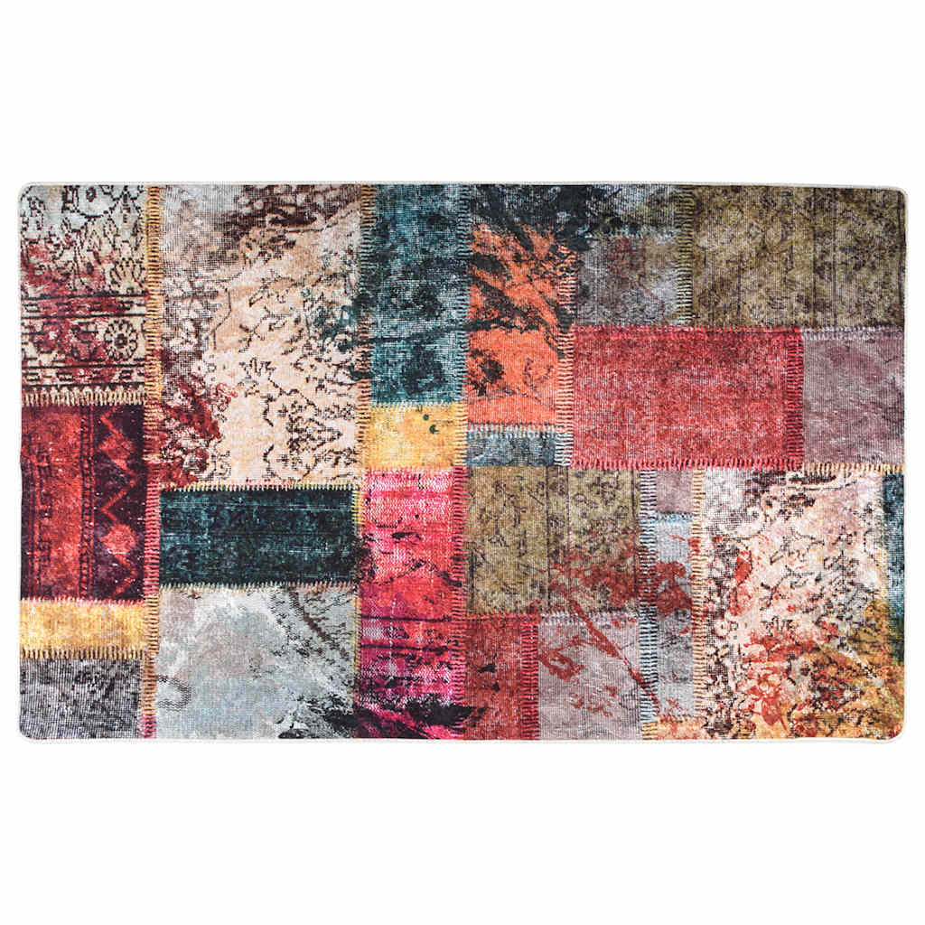 Vidaxl vloerkleed wasbaar antislip patchwork 160x230 cm meerkleurig