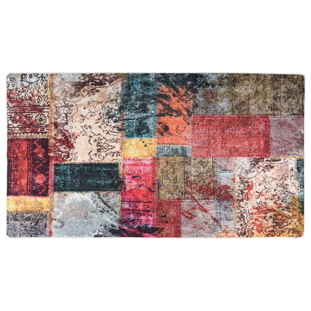 Vidaxl vloerkleed wasbaar antislip patchwork 190x300 cm meerkleurig