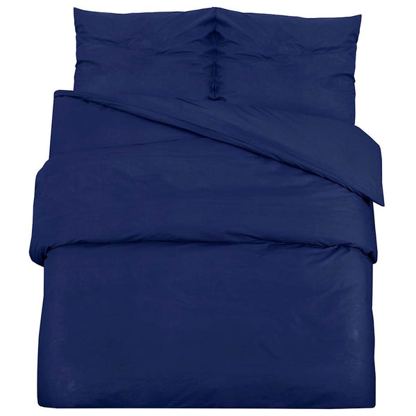 Vidaxl dekbedovertrekset 200x220 cm katoen marineblauw