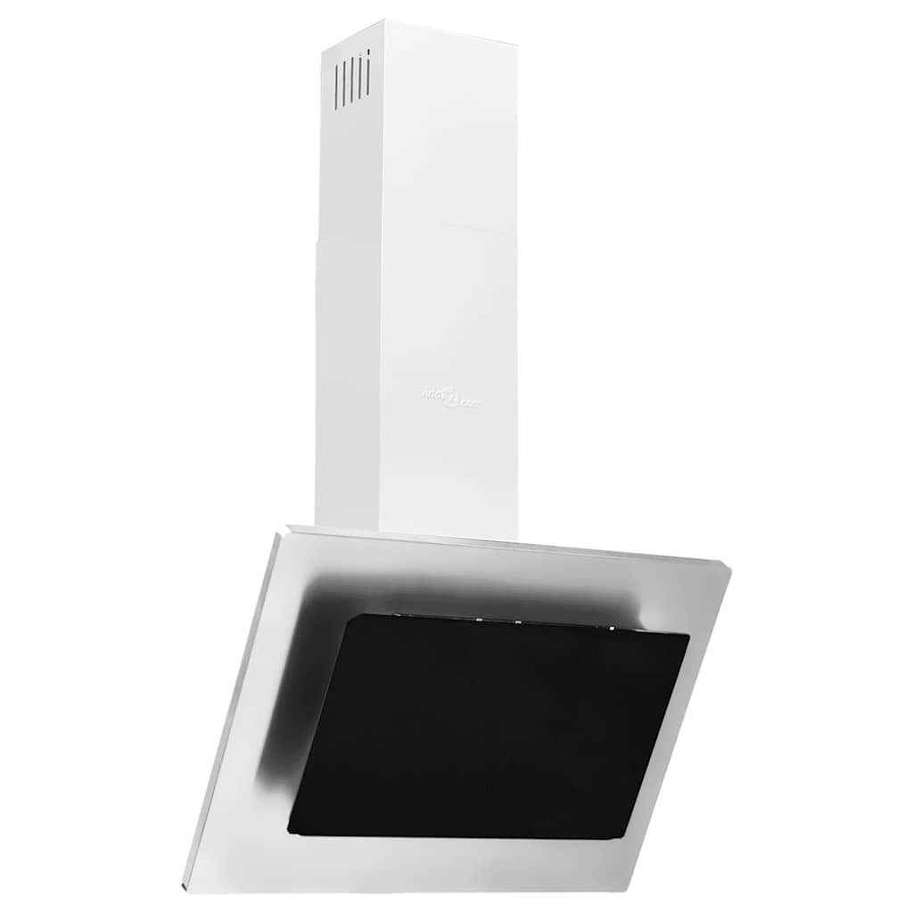 Vidaxl wandafzuigkap 60 cm roestvrij staal gehard glas zilverkleurig