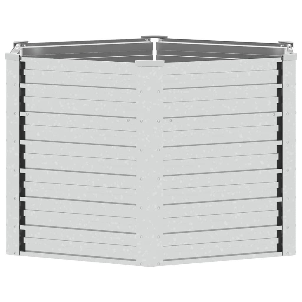 Vidaxl plantenbak verhoogd 129x77 cm gegalvaniseerd staal zilverkleur
