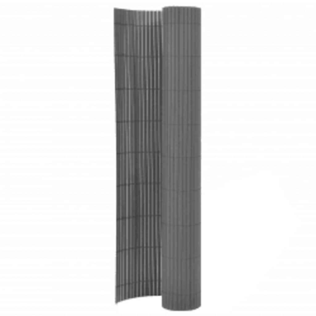Vidaxl tuinafscheiding dubbelzijdig 110x300 cm grijs