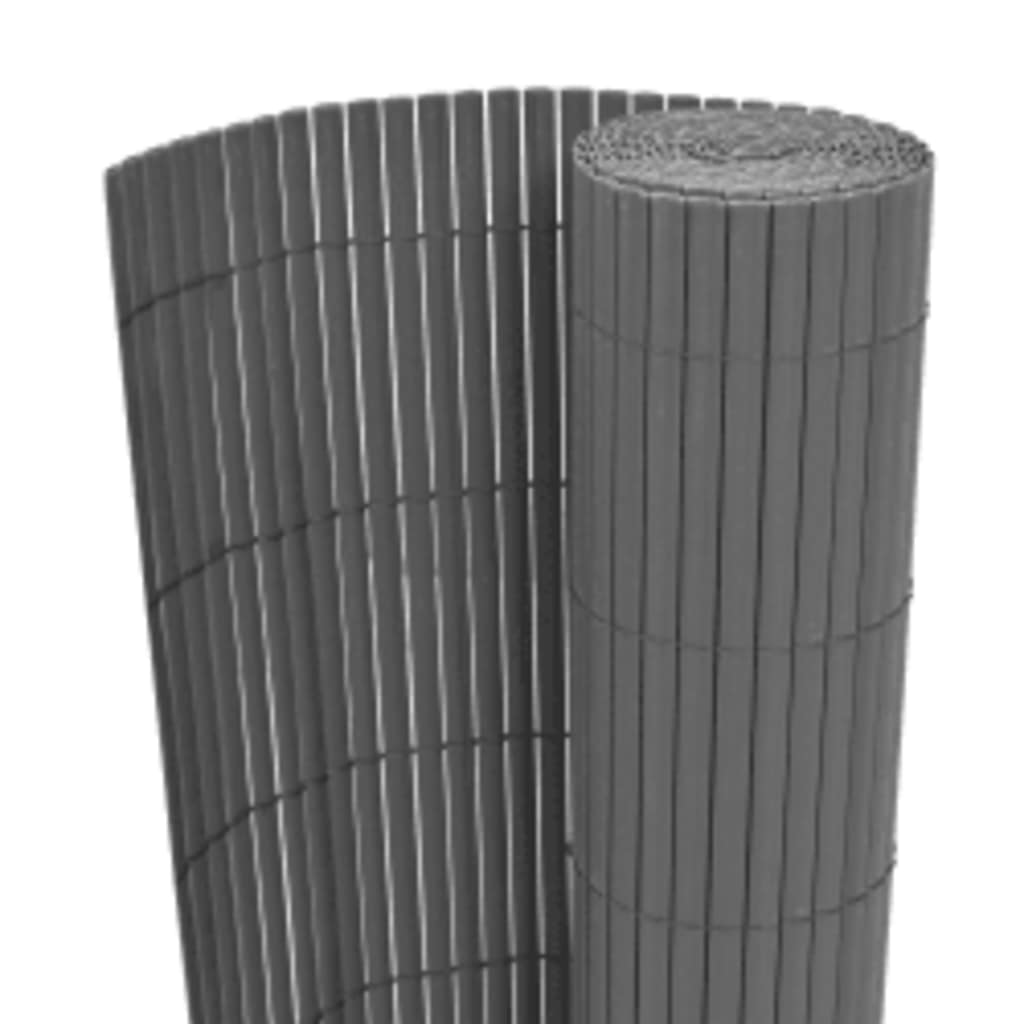 Vidaxl tuinafscheiding dubbelzijdig 110x300 cm grijs