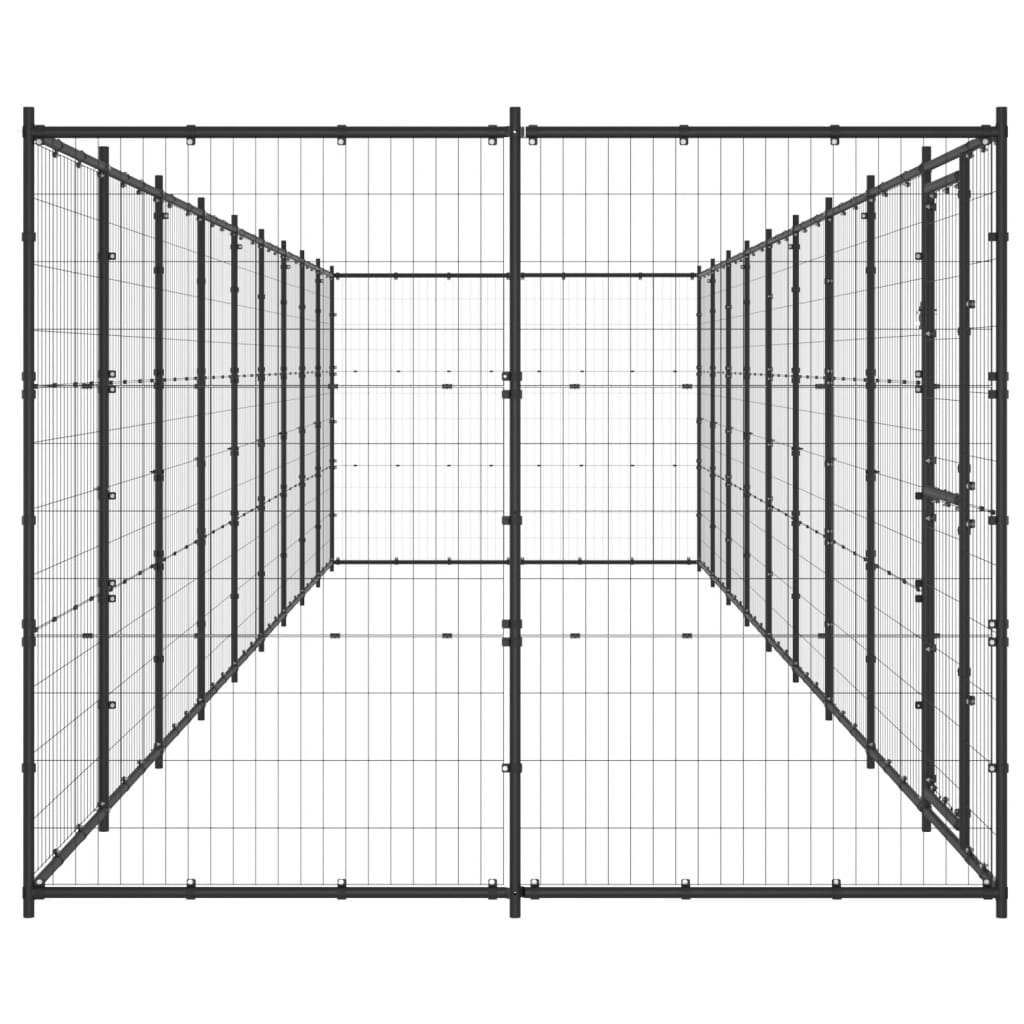 VidaXL Hondenkennel 21,78 m² staal