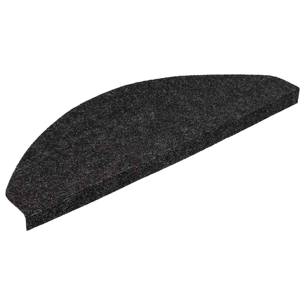 Vidaxl trapmatten zelfklevend 15 st 56x17x3 cm zwart