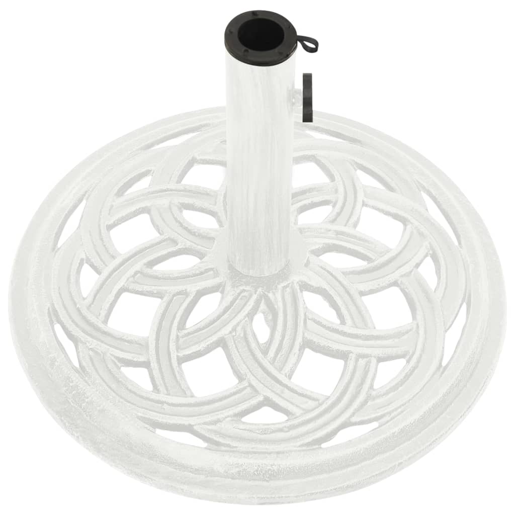Vidaxl parasolvoet 44x44x31 cm gietijzer wit