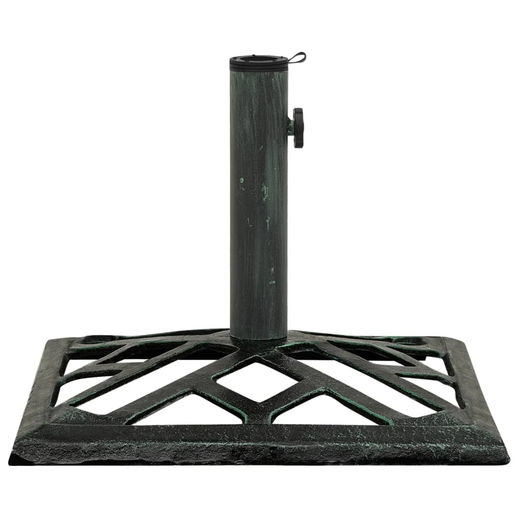 Vidaxl parasolvoet 44x44x31 cm gietijzer groen