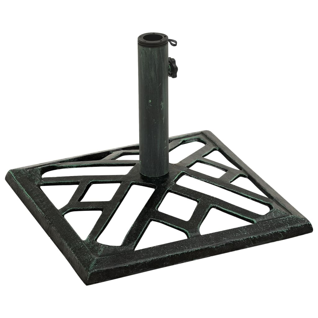Vidaxl parasolvoet 44x44x31 cm gietijzer groen